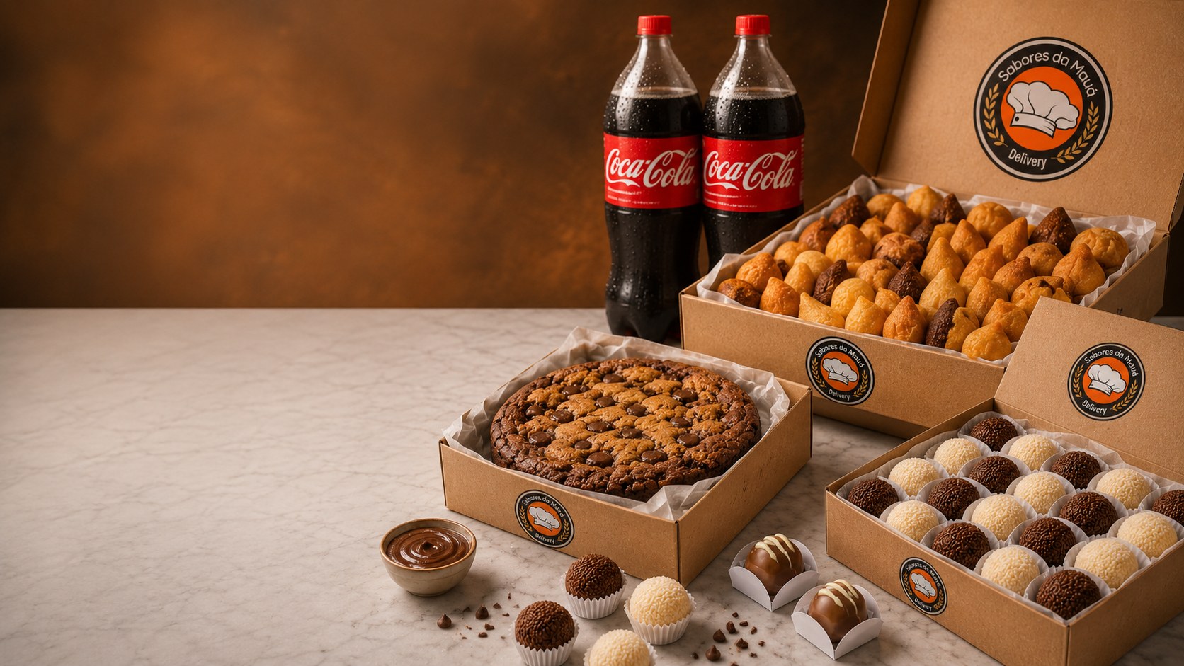 Festa Completa 200 + 2 Cocas + Browkie + 20 Trufas